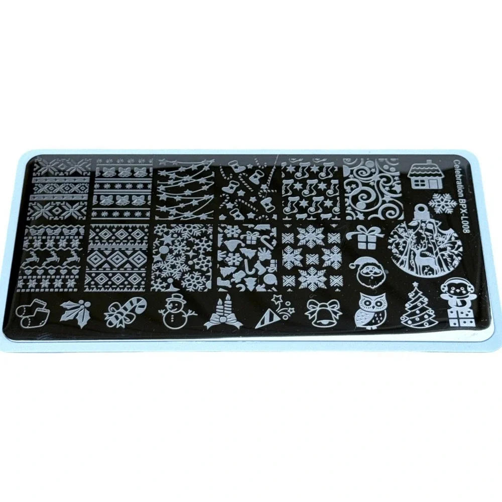 Born Pretty Nail Art Stamping Plate Bundle 10pc Floral Lace Christmas Cat BP BPL
